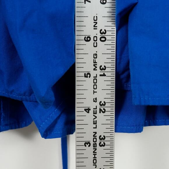 Zara Cobalt Blue Mini Dress Sz S Balloon Sleeves Tiered Ruffle - Picture 7 of 15